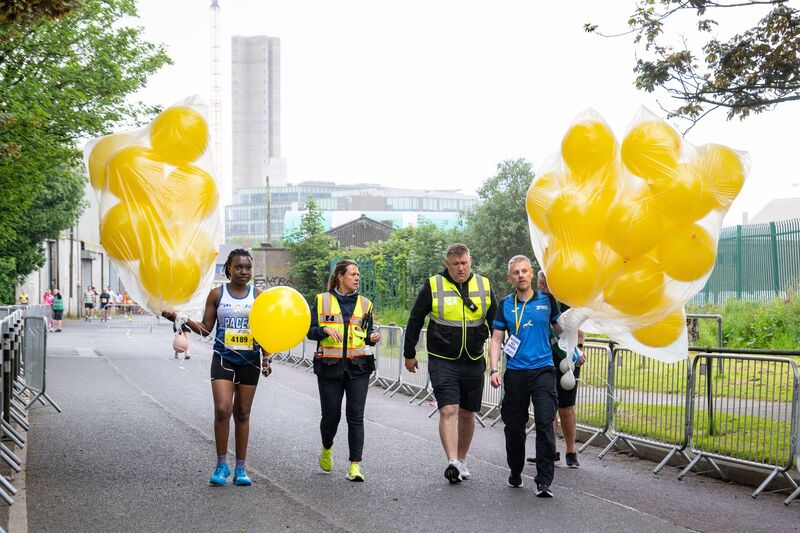 Some of the balloons in memory of Ellen. Picture: Chani Anderson.