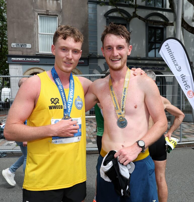  Connor Doyle and Fiachra O'Connor, both ran in memory of Ellen Cassidy. Picture: Jim Coughlan.