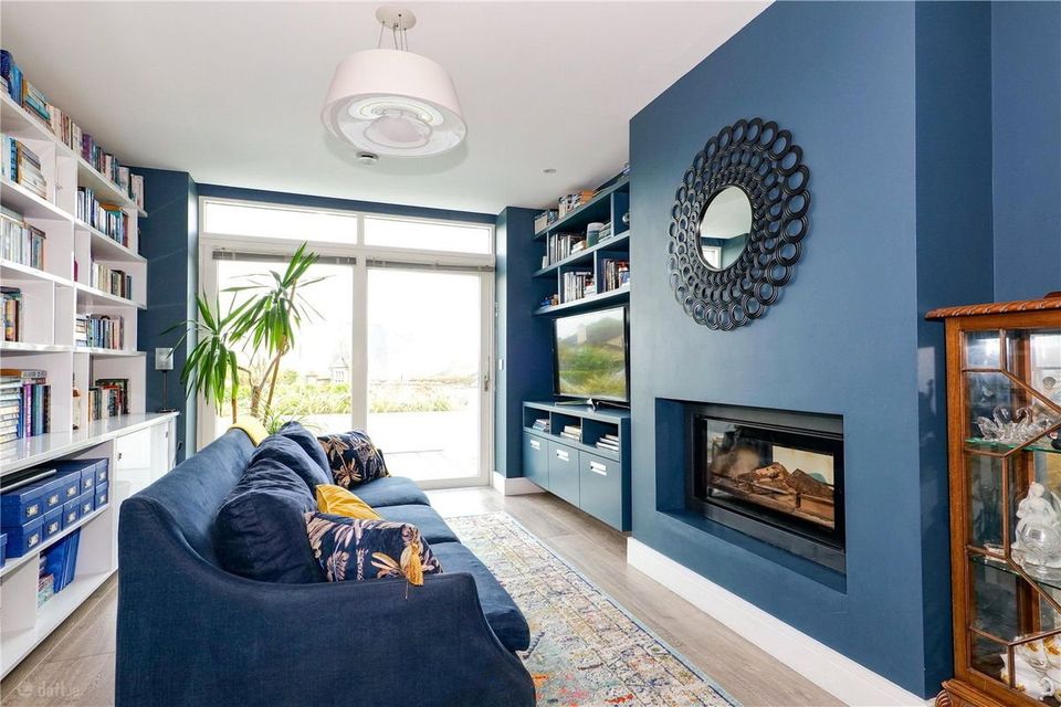 The living room of the property