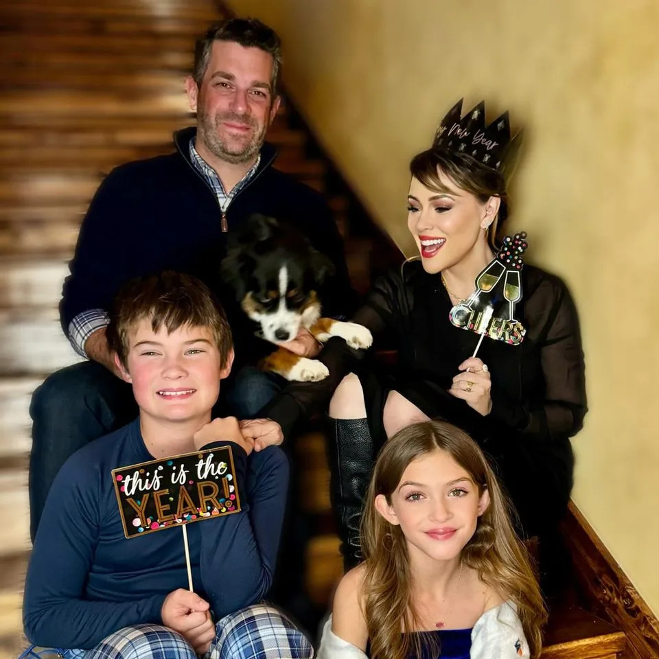 Alyssa Milano and Davis Bugliari with their kids, Milo and Elizabella, in 2024Credit: Alyssa Milano Instagram