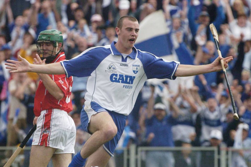 Waterford's Eoin Kelly celebrates after scoring a goal against Cork in the 2004 Munster SHC final at Semple Stadium, Thurles. Photo: Pat Murphy/Sportsfile