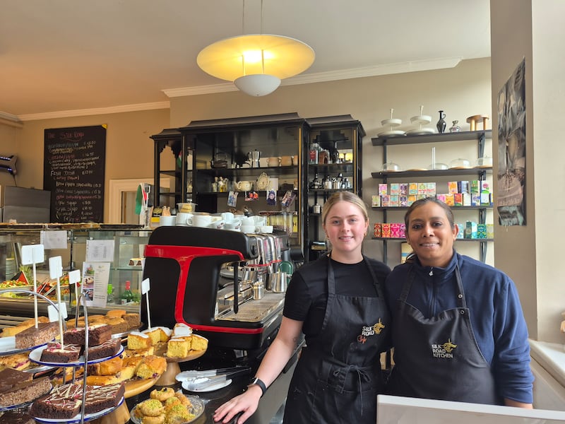 Lucy Johnston and Padma Chinathoo at the Silk Road Café. Photograph: Jack Brady