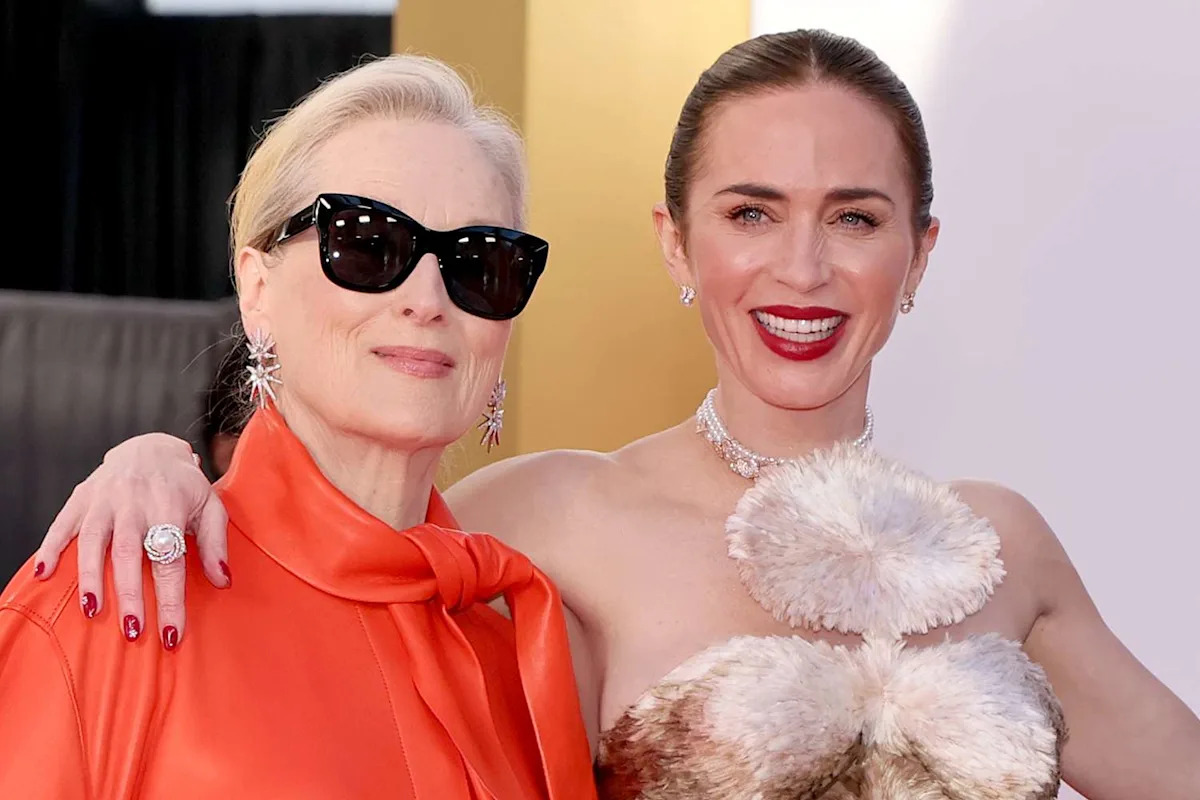 Emily Blunt says Meryl Streep danced to 'Mamma Mia' at her wedding to John Krasinski... reluctantly