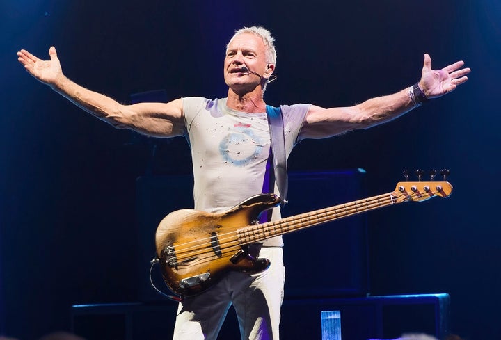 Sting, seen here performing in 2023 at Jones Beach Theater in New York.