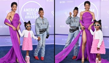 Teyana Taylor Brings Her Two Daughters to the American Music Awards