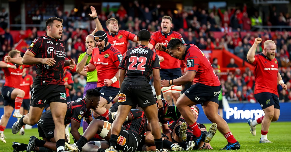 Munster secure URC quarter-final trip to South Africa after holding off the Lions – The Irish Times