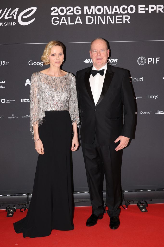 Princess Charlene of Monaco shines in sequined, sheer gown by Kate Middleton’s favorite designer at the E-Prix Gala