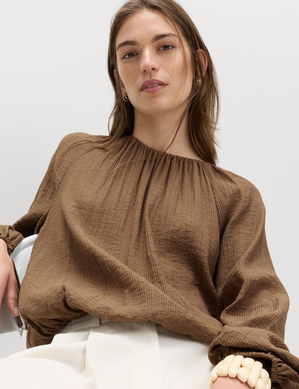 M&S Striped Plisse Tie Detail Blouse ms striped plisse tie detail blouse
