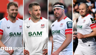 Iain Henderson, Stuart McCloskey, Rob Herring and Jacob Stockdale