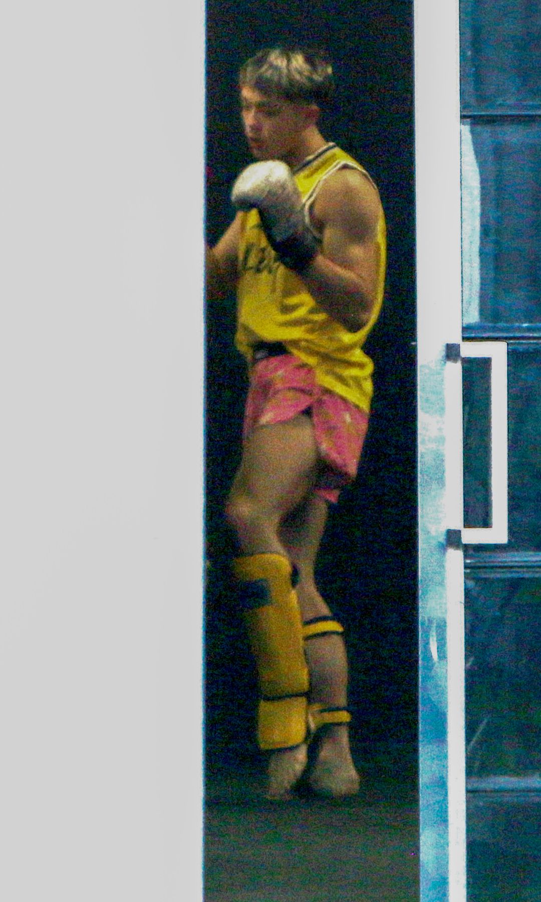 Knox likes to wear colorful outfits as he trains in Muay Thai