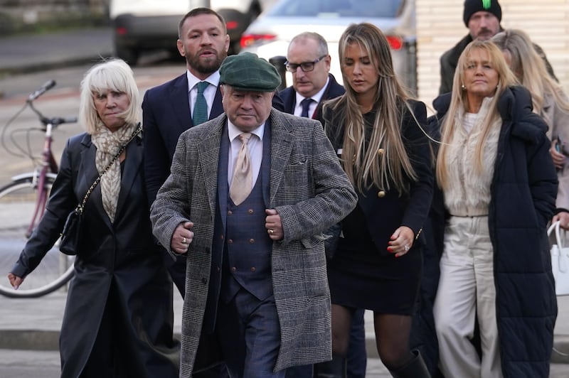 Cllr Philip Sutcliffe accompanied McGregor to the High Court last November for the conclusion of the civil action for assault taken against McGregor by Nikita Hand. Photograph: Brian Lawless/PA Wire