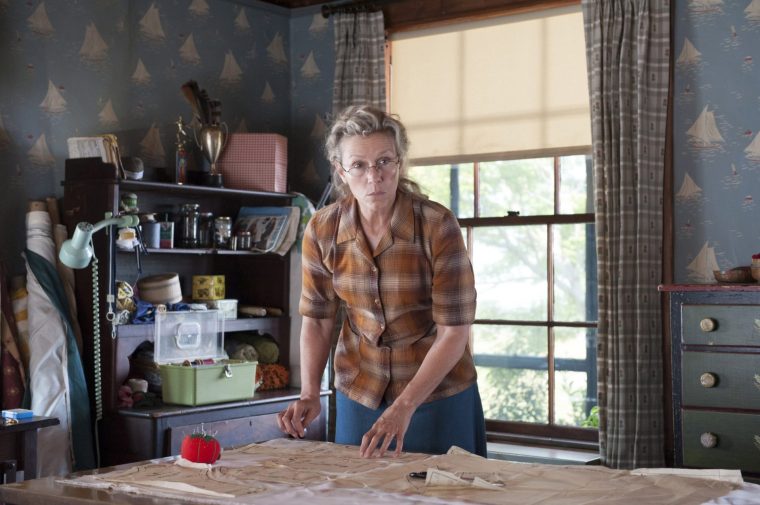 Actress Frances McDormand appears in a scene from "Olive Kitteridge." McDormand was nominated for a Golden Globe for best actress in a TV movie or mini-series for her role on Thursday, Dec. 11, 2014. The 72nd annual Golden Globe awards will air on NBC on Sunday, Jan. 11. (AP Photo/HBO, Jojo Whilden)