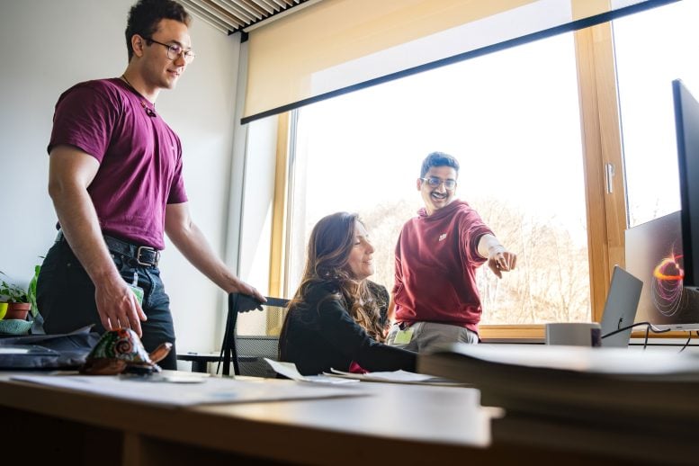Andrei Cristea, Ilaria Caiazzo, and Aayush Desai in Office
