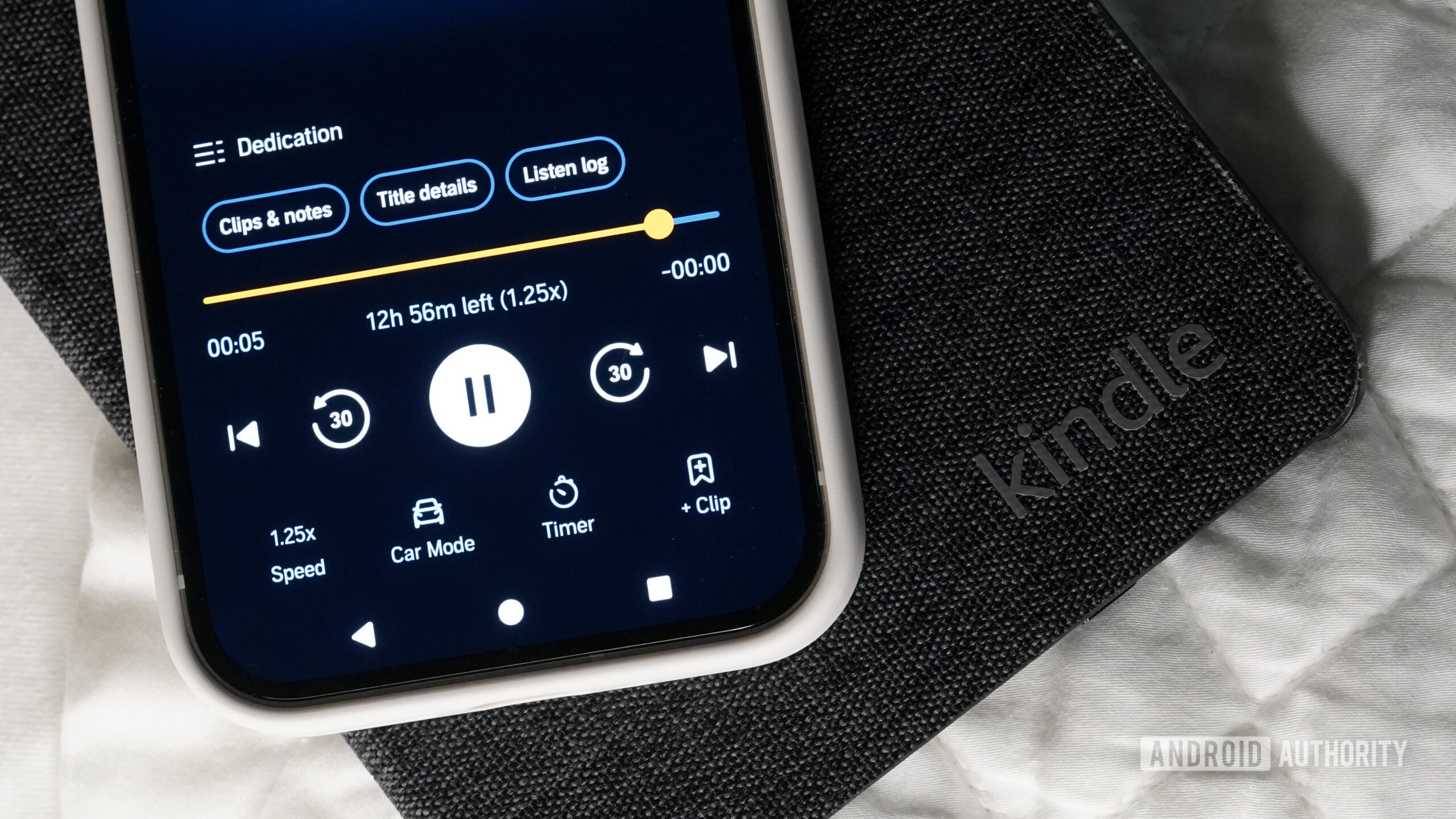 Audible Kindle Sync Audible offers useful page syncing if you own both the audiobook and Kindle version of a title.