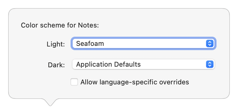 BBEdit 16 color in Notes