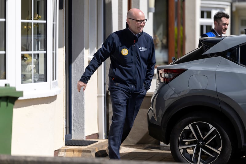 Councillor Ray McAdam, the Lord Mayor of Dublin, canvasses in Marino for a seat in the Dublin Central byelection. Photograph: Chris Maddaloni/The Irish Times 