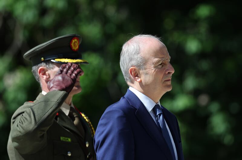 Taoiseach Micheál Martin attends the annual 1916 commemoration on Wednesday. Photograph: Dara Mac Dónaill/The Irish Times
