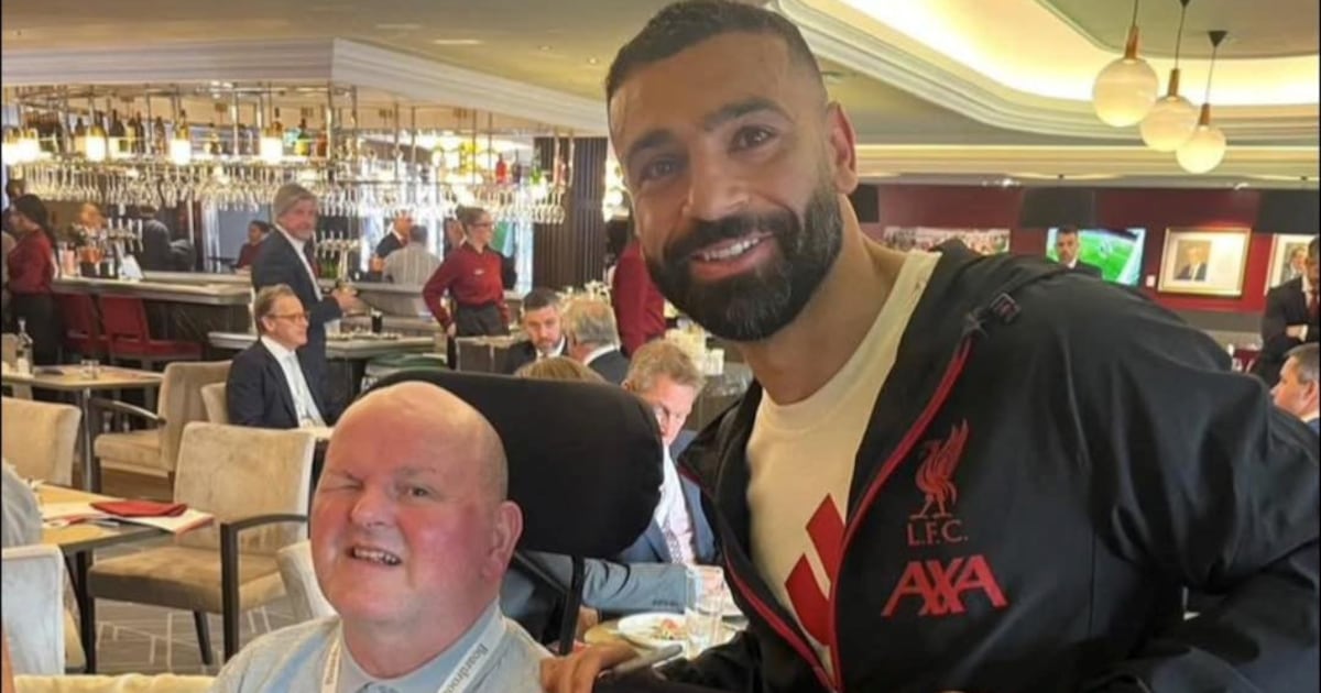 Irish Liverpool fan injured in Rome attack presents thank-you GAA jersey to Mo Salah – The Irish Times