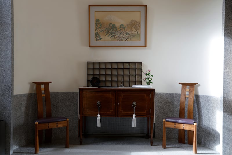 Furniture in the entrance hall of the residence. Photograph: Nick Bradshaw 