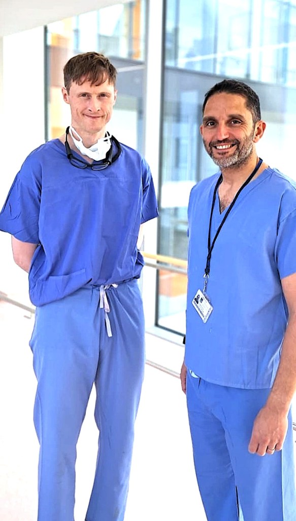 UHL cardiology team consultant interventional cardiologists Dr Samer Arnous and Dr Cormac O’Connor successfully carried out the transradial renal arterial denervation (RAD)