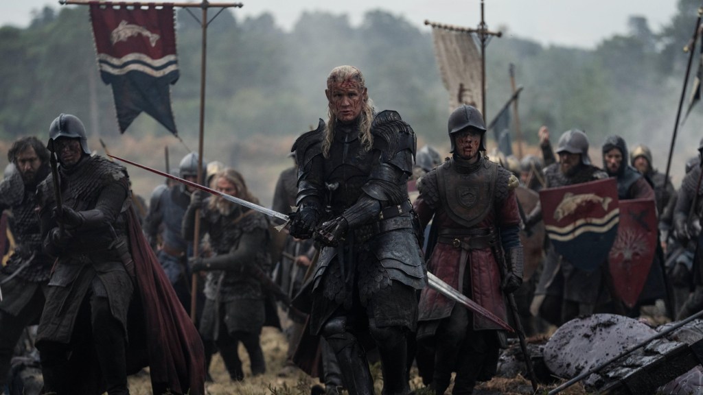 Daemon Targaryen (Matt Smith) in battle in House of the Dragon Season 3