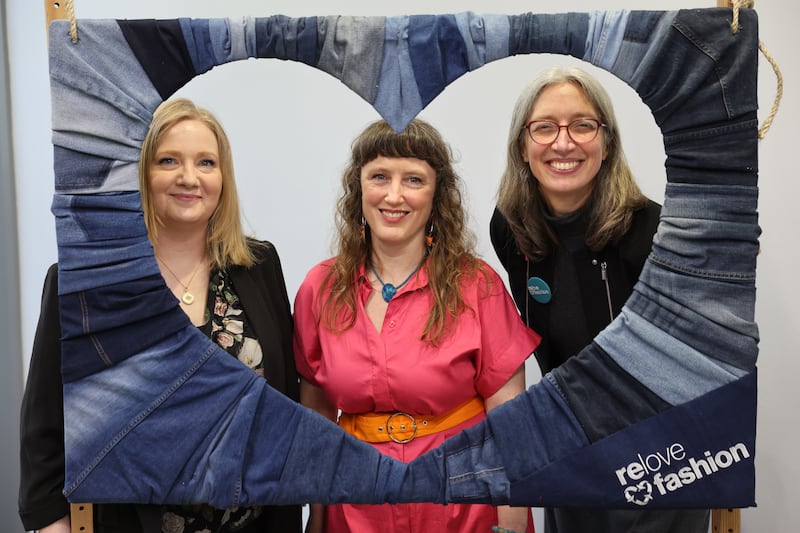 Grainne Lambert, Arran Murphy and Claire Downey, from Rediscovery Centre. Photograph: Dara Mac Dónaill