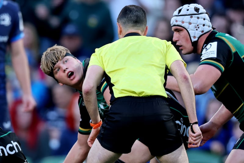 Northampton's Henry Pollock during last year's Champions Cup semi-final against Leinster at the Aviva Stadium. Photograph: Billy Stickland/Inpho