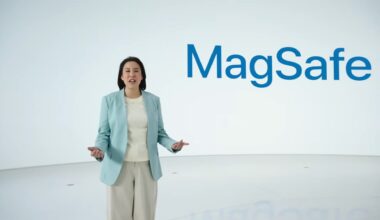Apple introducing MagSafe at its October 2020 "Hi, Speed" event.