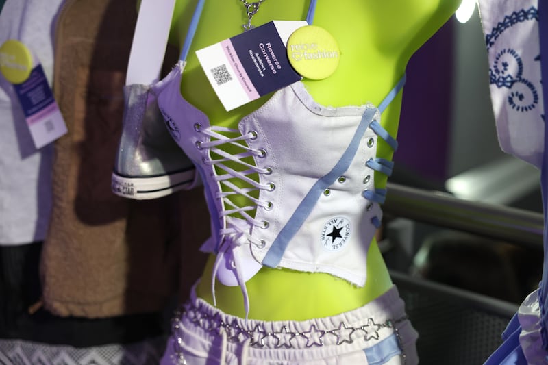 One of many entries at the Relove Fashion competition. Photograph: Dara Mac Dónaill