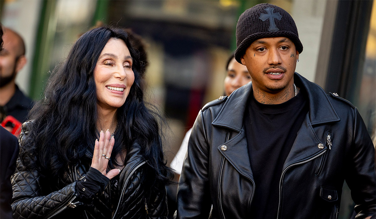 Cher and Alexander Edwards attend the Los Angeles premiere of Focus Features 'The Bikeriders' at TCL Chinese Theatre. Pic: WireImage