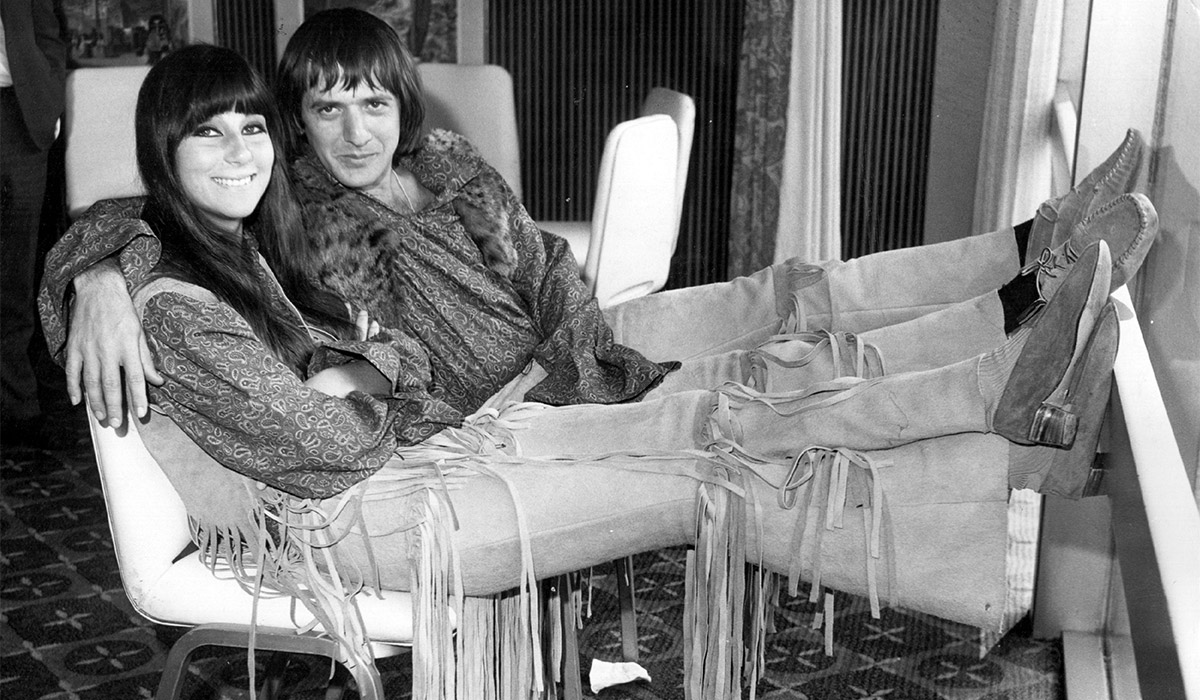3rd August 1965: American hit singing duo Sonny (Salvatore Bono, 1935 - 1998) and Cher (Cherilyn Sarkasian La Pier), in London to promote their current discs, relax at the Hilton Hotel. Pic: Getty Images