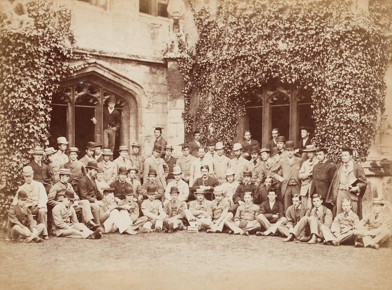 Photograph of Oscar Wilde as a student at Magdalen College, Oxford, sold at auction. Photograph: Dominic Winter Auctioneers