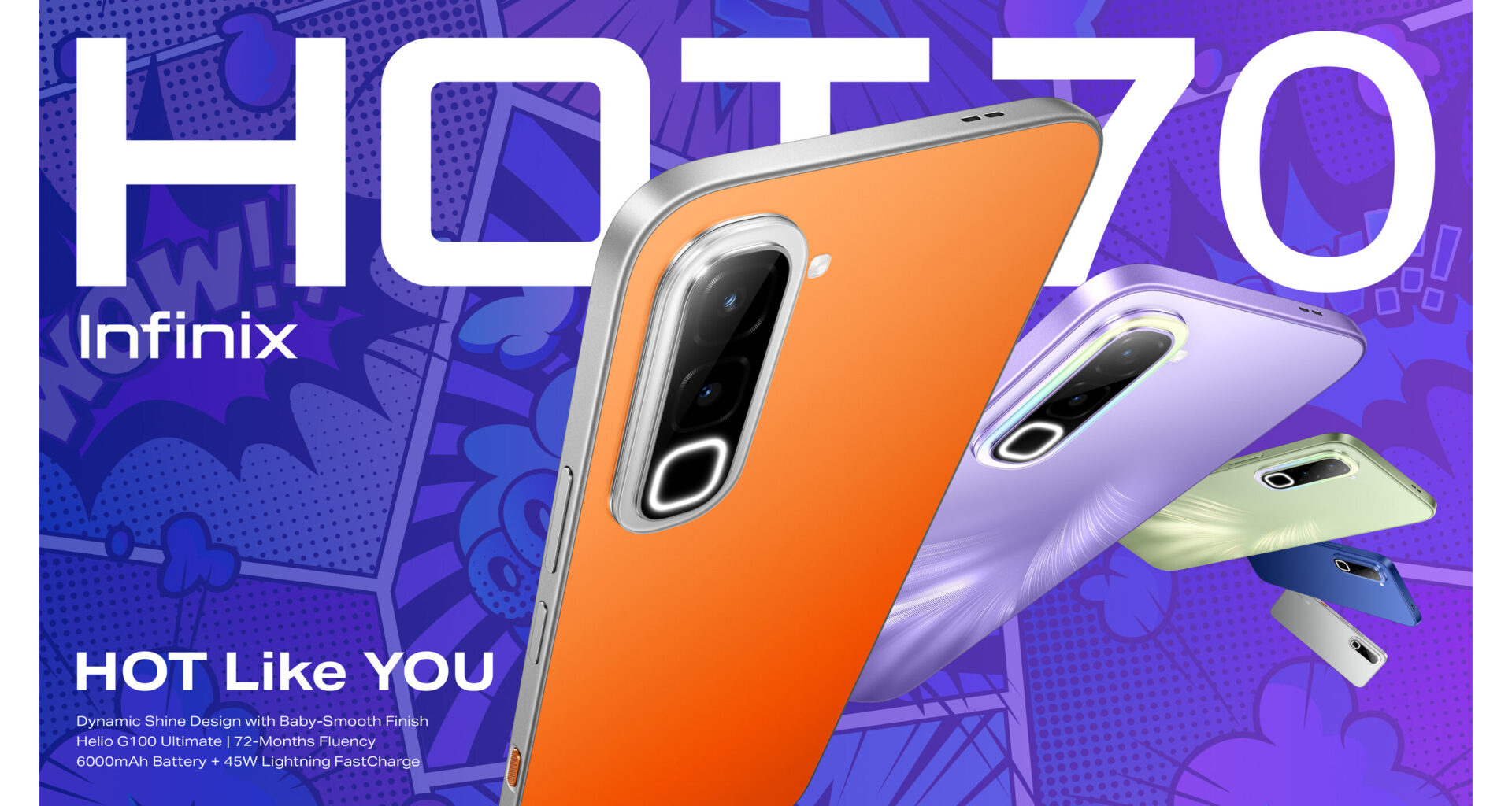 Infinix Launches HOT 70 Series with Industry-First 12-Colorway Dynamic Shine Design