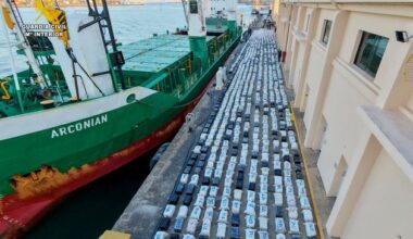 Record 30-tonne cocaine haul seized from ship off Canary Islands is Europe’s biggest ever