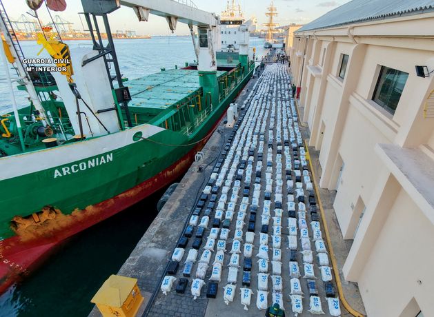 Record 30-tonne cocaine haul seized from ship off Canary Islands is Europe’s biggest ever