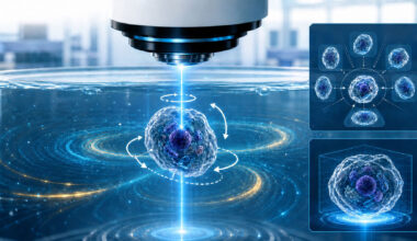 Laser Rotates Delicate Cells Contact Free Under Microscope Observation