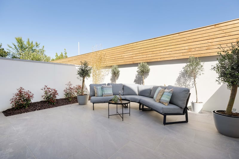 Tiled back garden