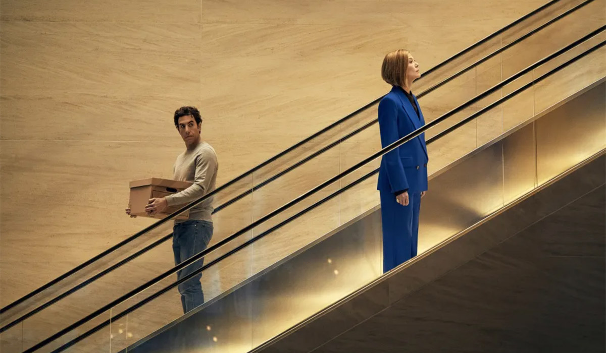 Ladies First, Rosamund Pike and Sacha Baron Cohen. Pic: Netflix