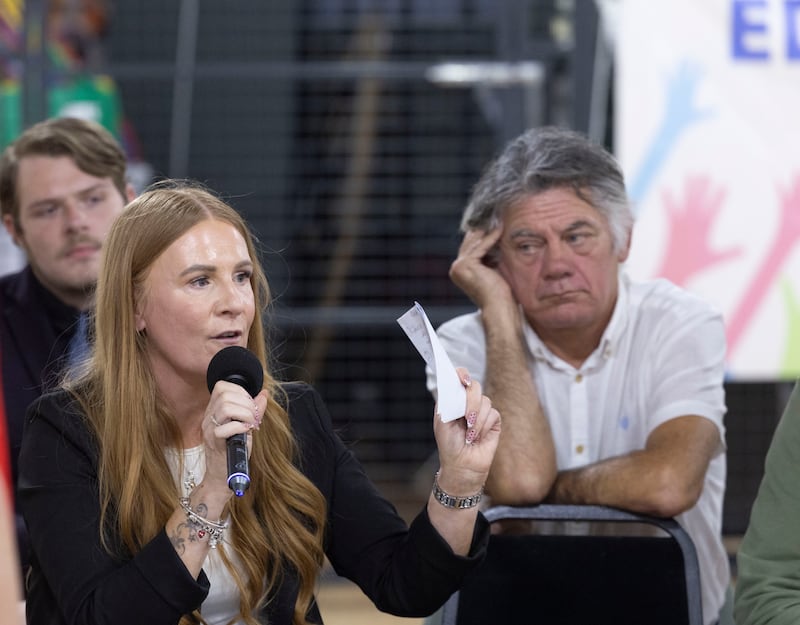 Sinn Féin's Janice Boylan and Independent candidate Gerard Hutch. Photograph: Sam Boal/Collins Photos 