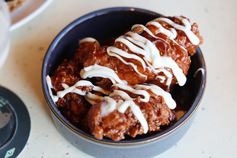 Beer fried chicken at The Libertine. Photograph: Alan Betson