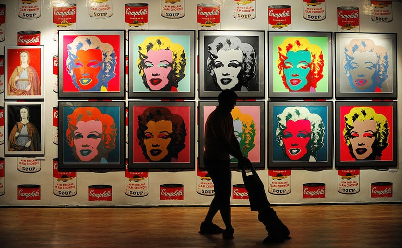 Andy Warhol's screen print collection Marilyn Monroe', 1967, at Andy Warhol's museum in eastern Slovak town of Medzilaborce in 2008. Photograph: Joe Klamar/AFP via Getty Images