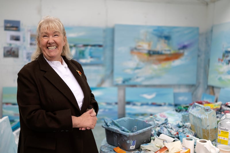 Majella O’Neill Collins in her Sherkin studio. Photograph: Chris Maddaloni