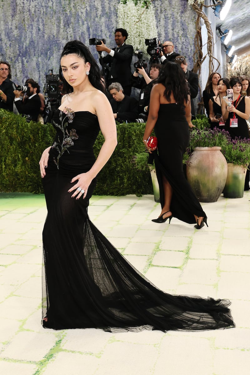 Charli XCX in Saint Laurent. Photograph: Mike Coppola/Getty Images