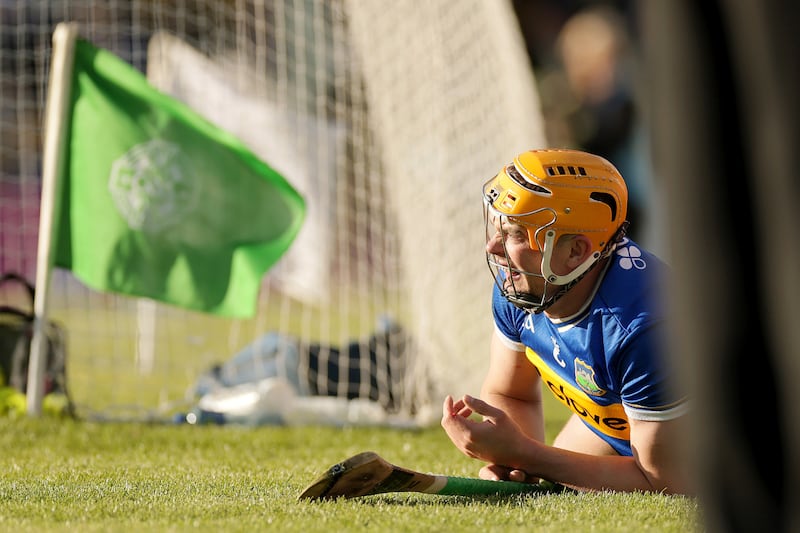 Ronan Maher had a good game for Tipperary, but he came up against an opponent in Clare's Peter Duggan who wasn't willing to give an inch. Photograph: Laszlo Geczo/Inpho