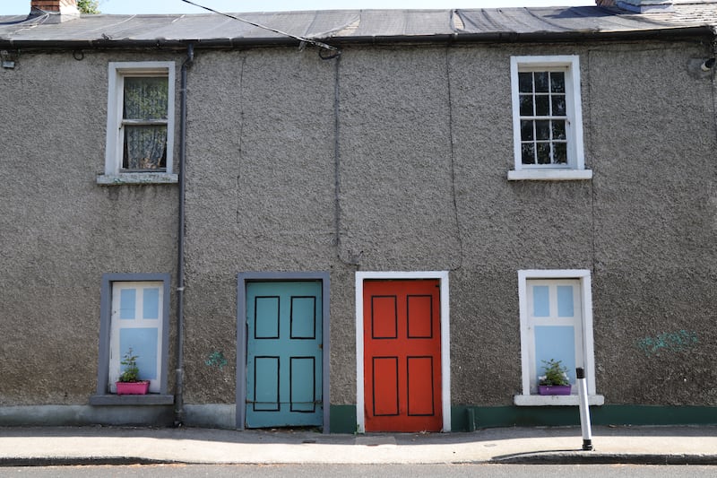 The houses at Mulberry Cottages on Martin's Row in Chapelizod remain unused. Photograph: Bryan O’Brien