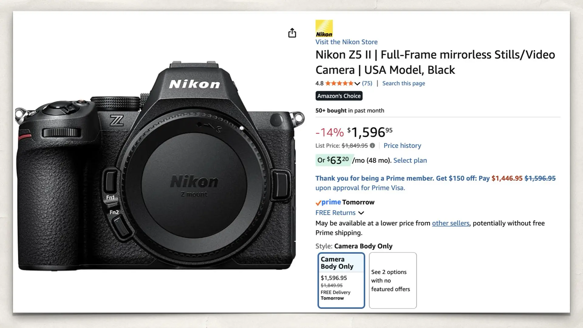 Nikon Z5 II | Full-Frame mirrorless