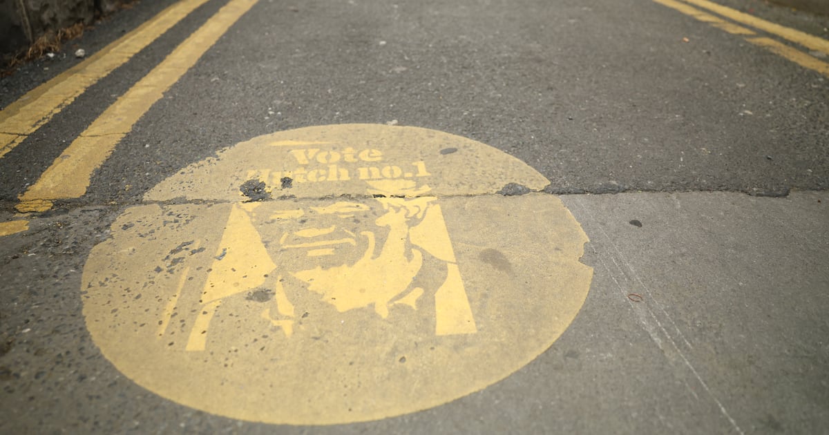 Gardaí notified over Gerry Hutch stencilled graffiti near polling station – The Irish Times