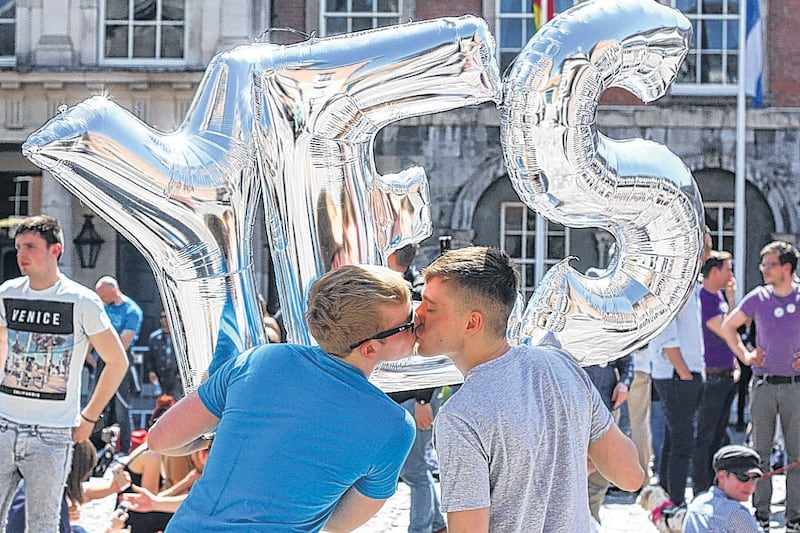The 2015 same-sex marriage referendum in Ireland. Photograph: Sally Hayden