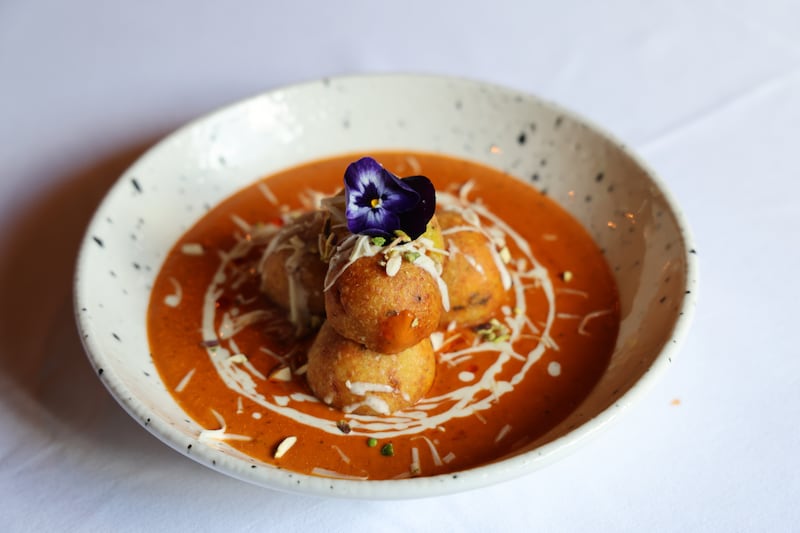 Malai Kofta: cottage cheese dumplings stuffed with nuts finished in a rich tomato-cashew gravy. Photograph: Bryan O'Brien