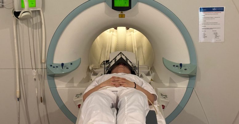Patient Undergoing Scan in Medical Imaging Machine
